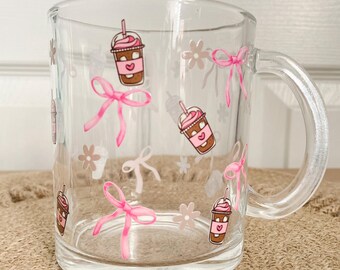 Coquette Iced Coffee Clear Mug - 17 oz.