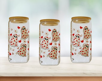 Valentine's Boo Beer Glass Can, Glass Tumbler, 16 oz.