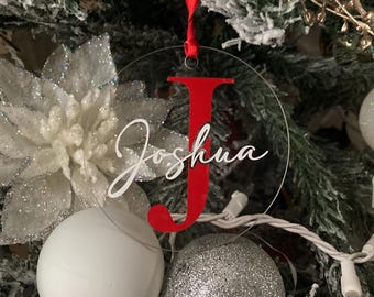 Acrylic Monogram Ornament - Custom Colors and Names