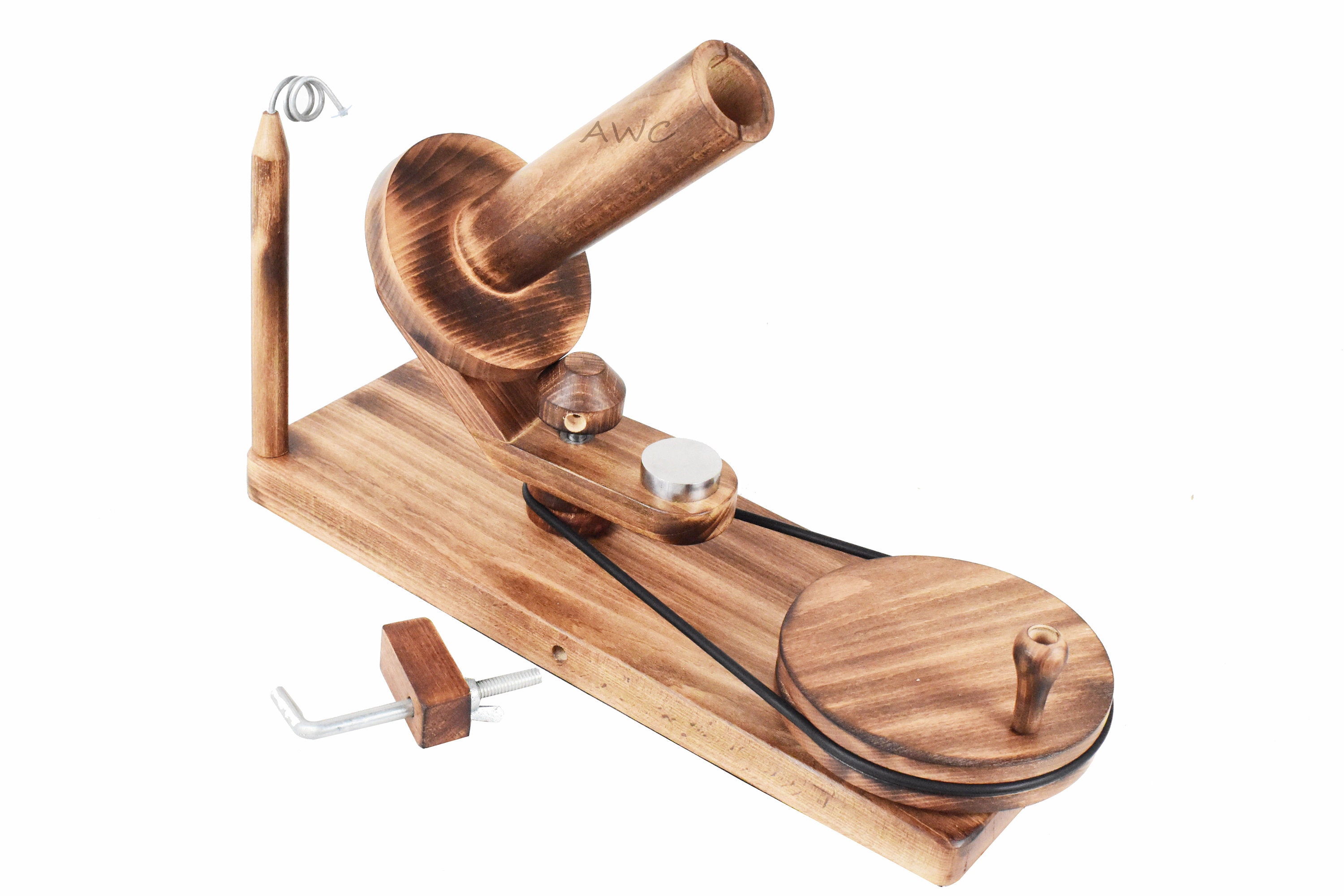 Handmade Wooden Yarn Winder Wood Center Pull Natural Wool Etsy