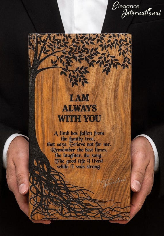 Tree of Life Custom Handmade Urn - Wooden Urns for Human Ashes - Cremation Urns for Adult Ashes – Memorial Urn Box - Keepsake Urn for Ashes