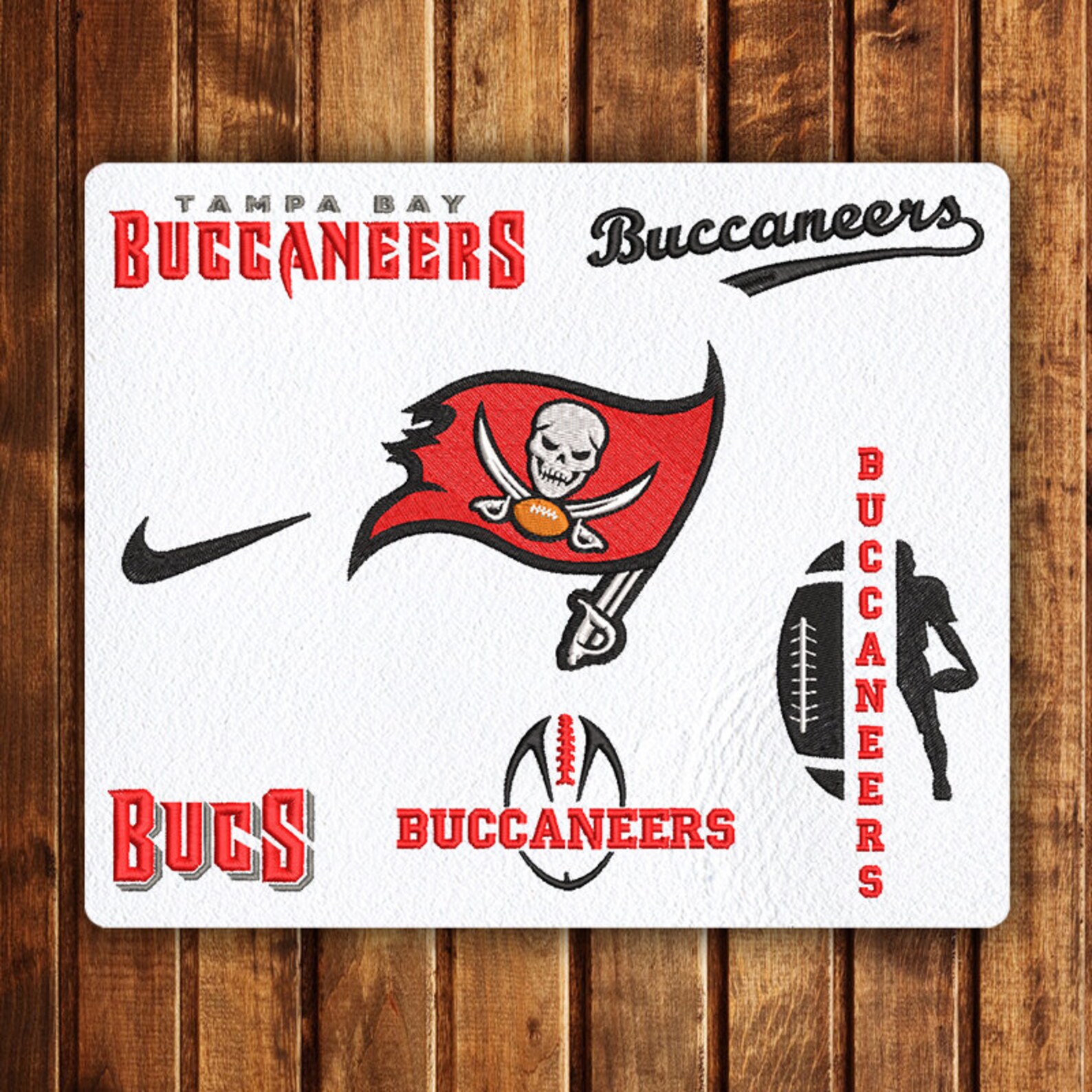 Tampa Bay Buccaneers Embroidery Designs for Embroidery Machine Etsy UK