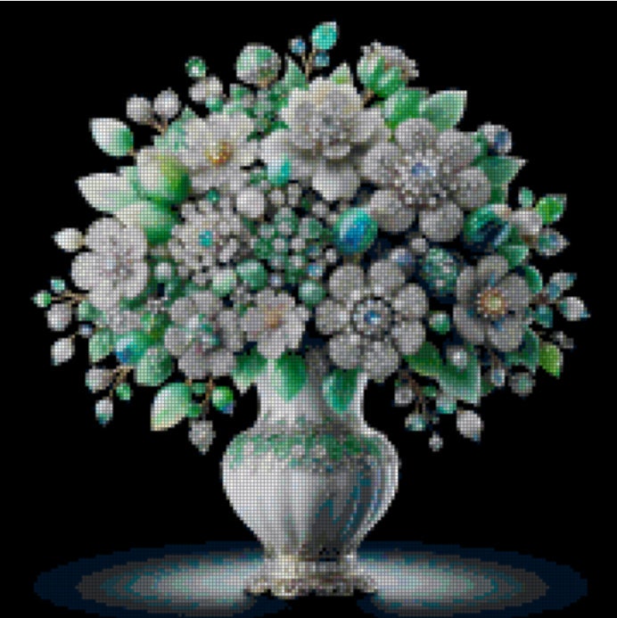Bejeweled Bouquet (cross Stitch Pattern Only) - Etsy