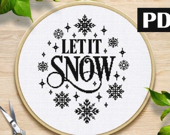 Let it Snow - cross stitch pattern only!