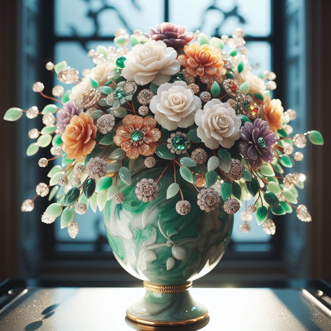 Bejeweled Bouquet 2 - Cross Stitch Pattern Only - Etsy