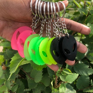 Resin Alien Keychain | Glow in the Dark | Neon| Handcrafted | Pink Resin Keychains | Black Owned Business