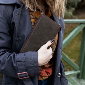 Handmade Genuine Leather Wallet - Personalized Mother's Day Gift for Mom by Lone Deer Leather