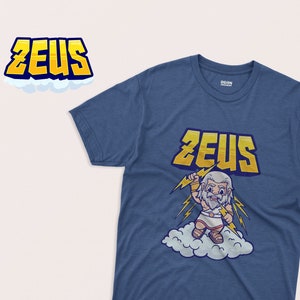 Adult Unisex T-shirt - Powerful Zeus (Greek God)