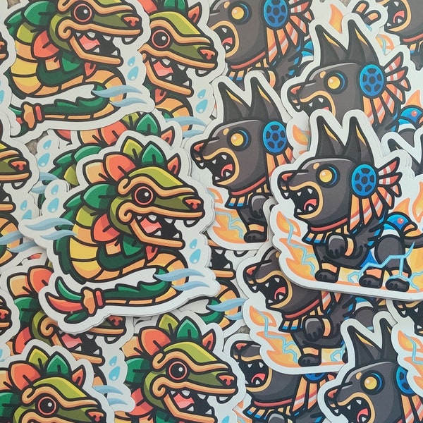 2 Magnets - Quetzalcoatl & Xolotl (Aztec Gods)