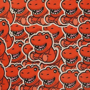 Prehistoric Cute T-Rex - Sticker