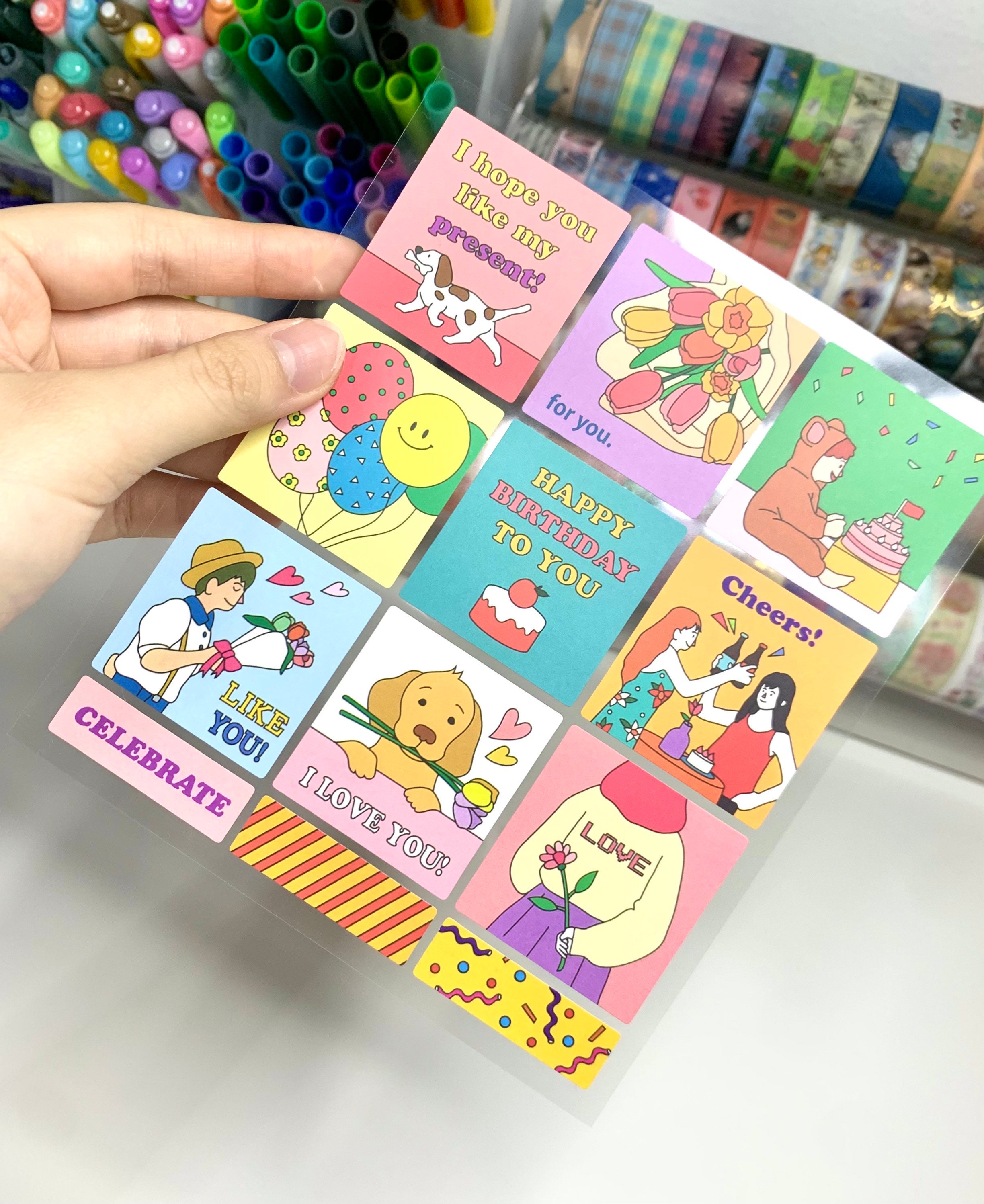 cool retro sticker sheets aesthetic nostalgic vintage etsy