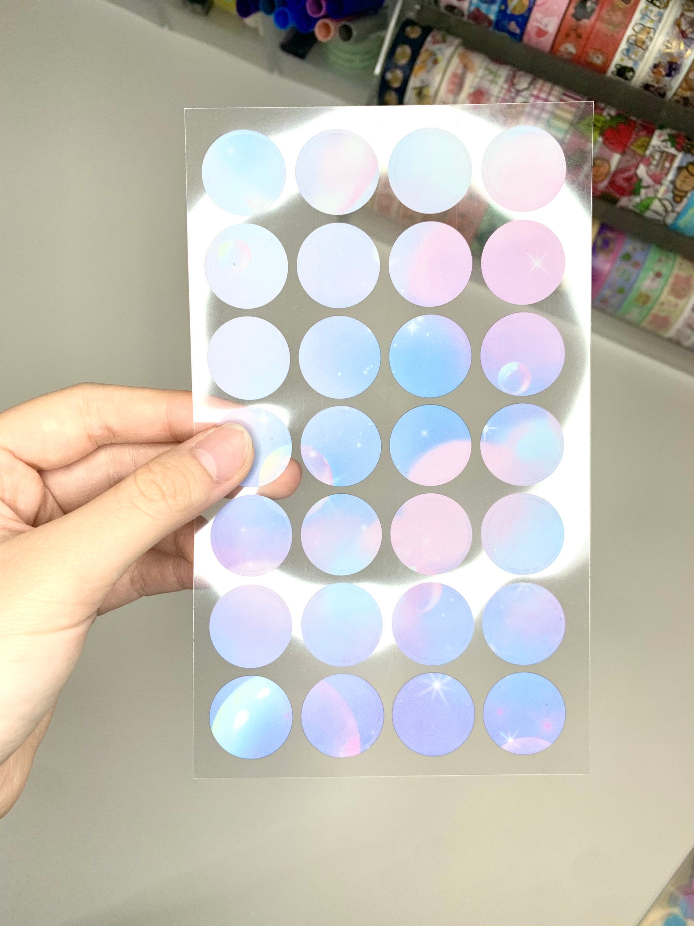 aesthetic dot circle sticker sheet penpal journal planner etsy