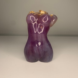 Resin Art | Amethyst | Purple Goddess | Goddess Body | Gold Goddess | Resin Goddess |