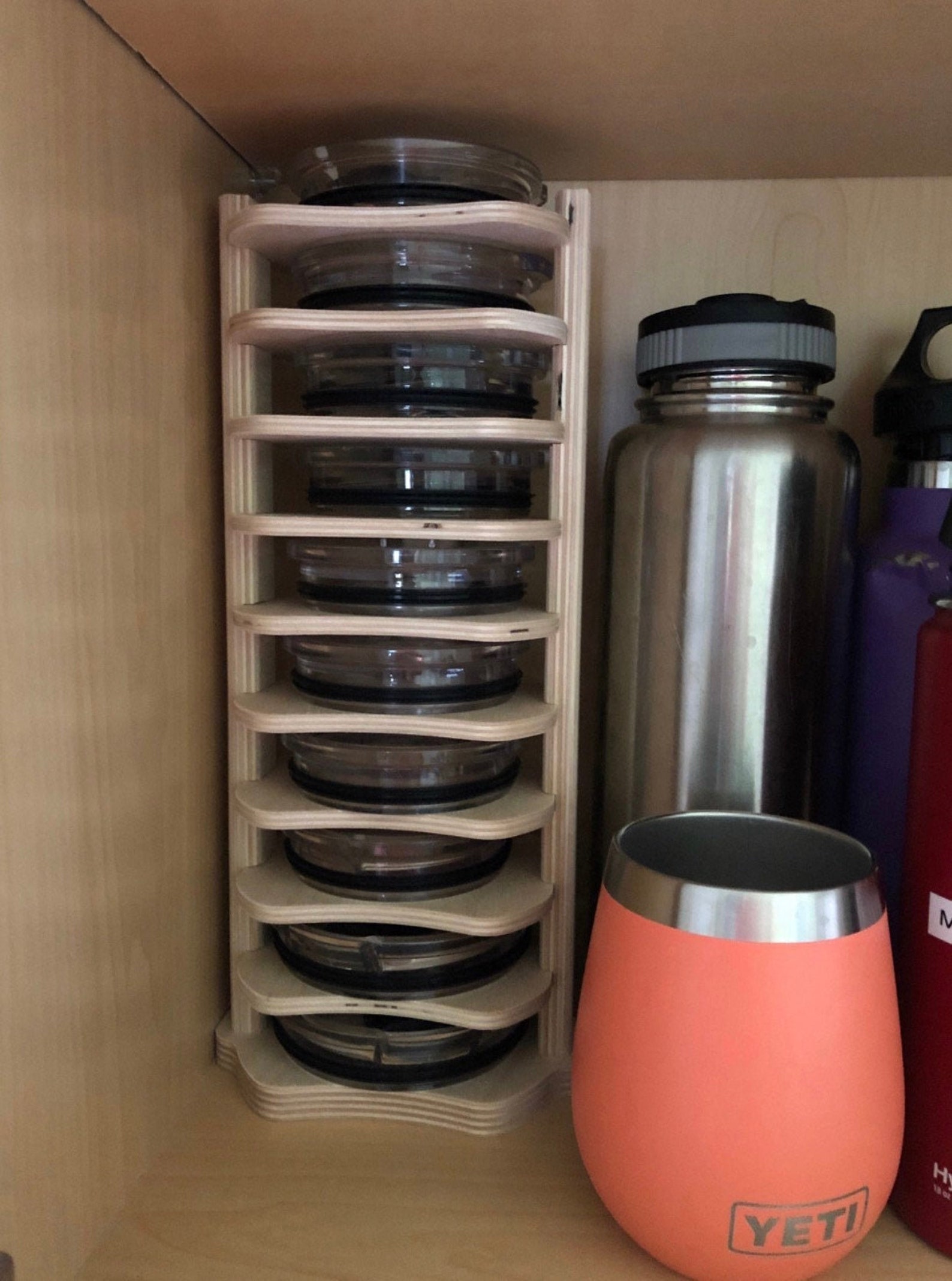 Yeti Lid Organizer Tumbler Lid Organizer Kitchen Lid Storage Etsy