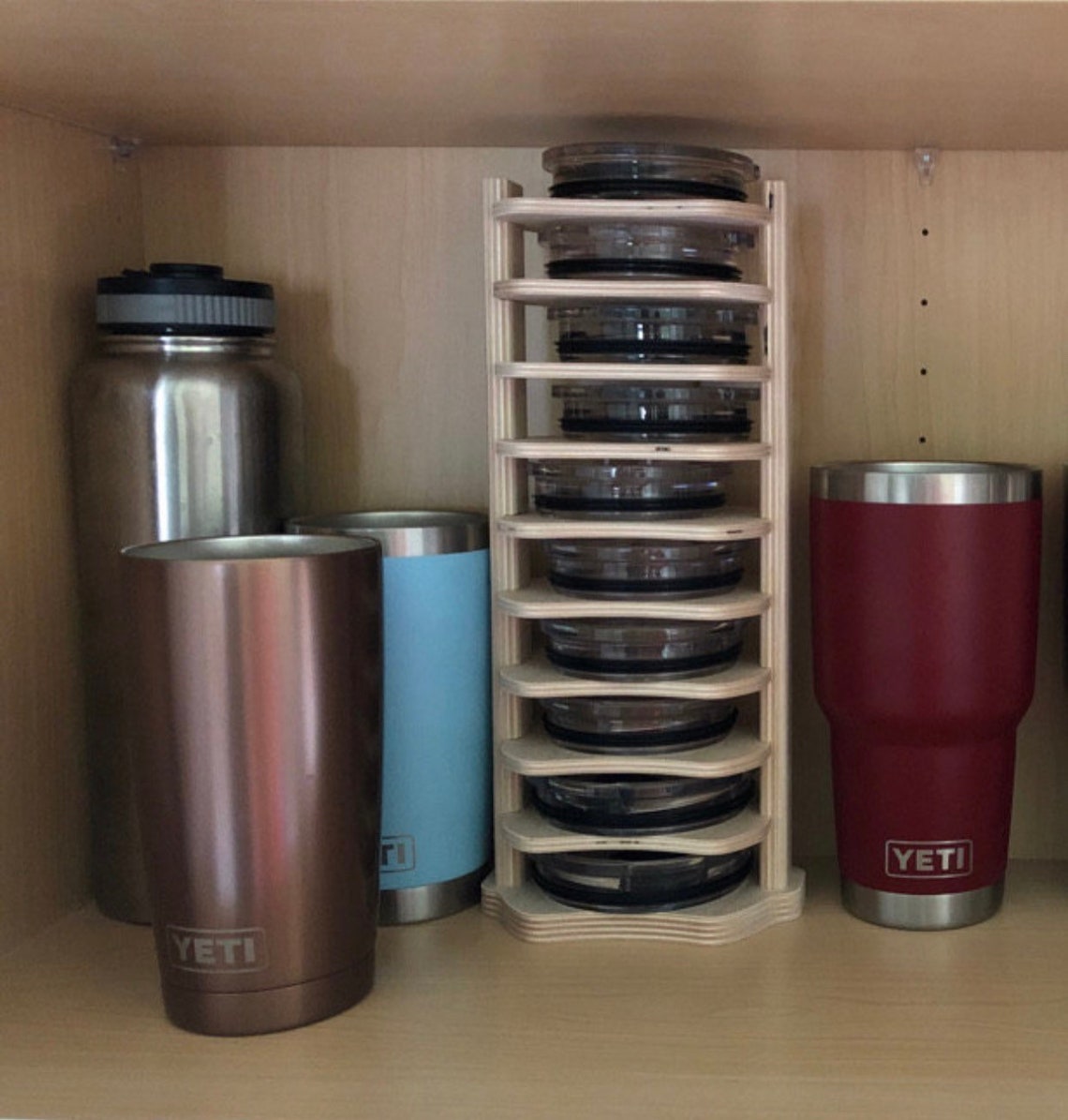 Yeti Lid Organizer Tumbler Lid Organizer Kitchen Lid Storage Etsy