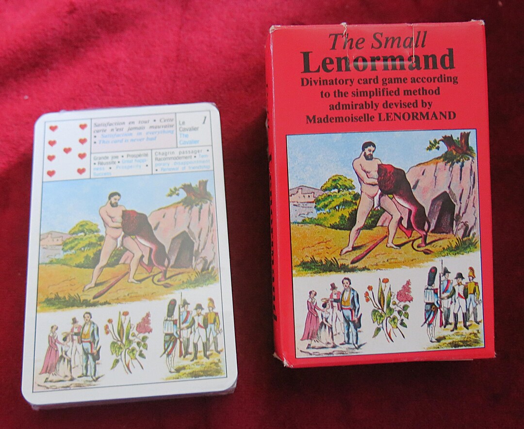 Jeu De Cartes Ancien TAROT GRIMAUD Mademoiselle Lenormand - Complet Avec Tampon Taxe 1890 - Décoratif