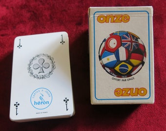 1990s Héron ONZE Football Cards – International Flags Deck – Soccer Collectible Deck