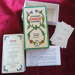 Spanish Tarot Espanol 1975 First Edition - Fournier - Bilingual Tarot