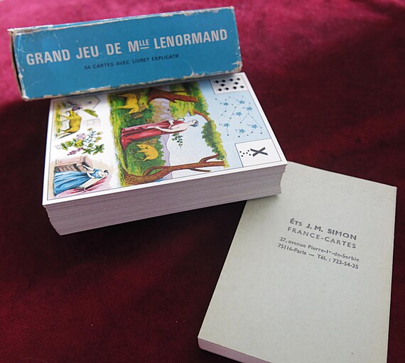 Grand Jeu de Mlle Lenormand – Grimaud 1976 – Complete Vintage French Fortune Telling Deck