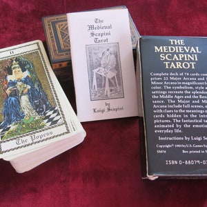 Tarot Scapini Medieval 1985 - MUY RARO - Tarot Médiéval