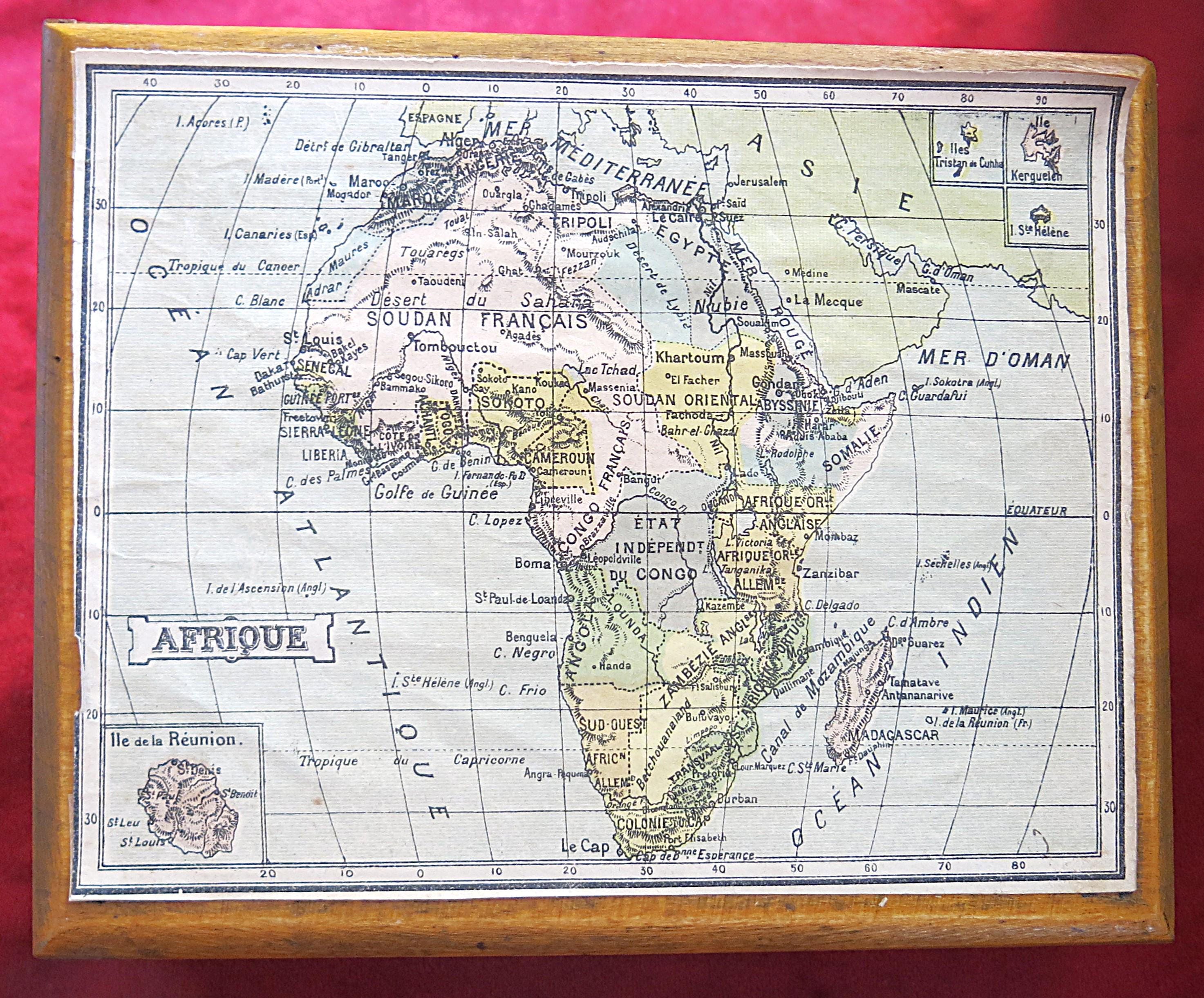 Jeu De Cubes En Bois XIXème – Chromolithographie Illustrations Carl – Ancien