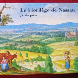 Old memory game "The Nassau Florilegium" 1994 - English & French instructions