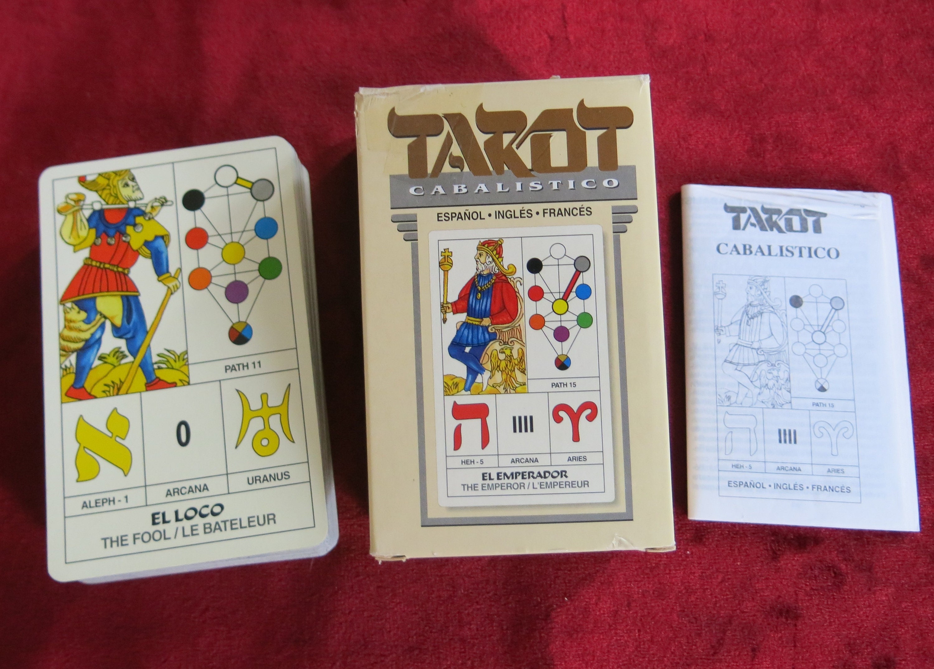 Tarot Cabalistique 1990 Par Fournier Very Rare