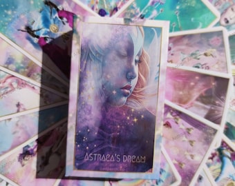 Astraea's Dream Tarot - Ethereal artwork - Galactic Deck - RSW Based Deck, Pleiadians cards, Japanese anime tarot - Astral Realms oracle