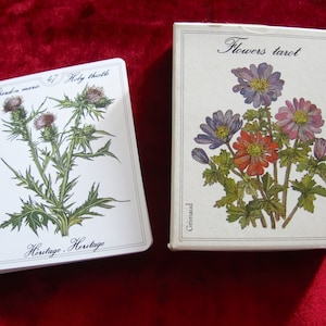 Tarot des Fleurs 1989 - Jeu de cartes vintage français de grande collection - Flowers Tarot 1989 Grimaud