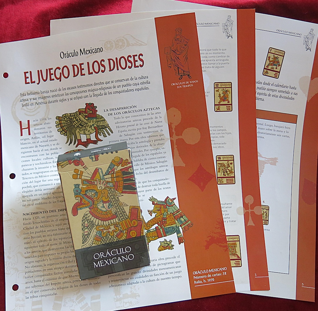 The Game of the Gods(mexican Oracle) + Guide – Aztec Mythology Deck ...