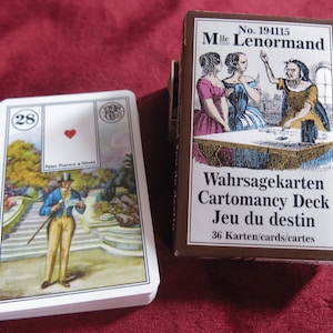 Mlle Lenormand 1986 Jeu du Destin oracle divinatoire vintage