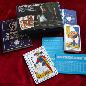 Oráculo astrológico del zodiaco de Astrocards 1980 - Baraja de oráculos Astro-Cards - Lectura de la carta natal