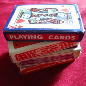 Lot(2) of 4 vintage French & US decks - Playing Card - Decks