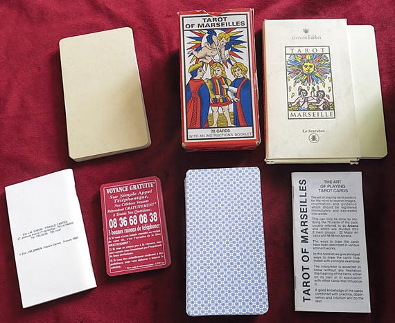 Marseille Vintage Tarots Set 4 Decks + Tchalai Booklet - Etsy