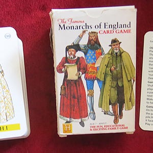 The Famous Monarchs of England – vintage educatief kaartspel (1991)