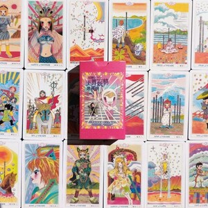 LAST 1! Elf of Heaven Tarot - Pink Tarot Cards - Unicorn Theme deck of Cards - Japanese tarot - Pokemon style cards