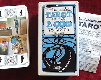 Pino Zac’s Tarot de l’An 2000 – Modern Satire Tarot Deck, France 1981