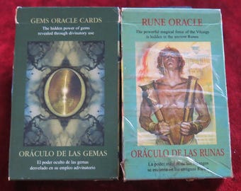 Gems & Runes Oracles SET - Gemstones divination - Runes reading