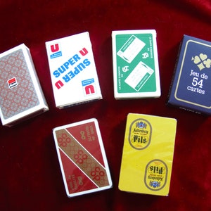 Lot(3) of 6 vintage French decks - Playing Card - Decks