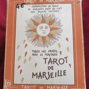 Rare 1990 edition of the Tarot de Marseille Héron based on the 1761 Nicolas Conver deck