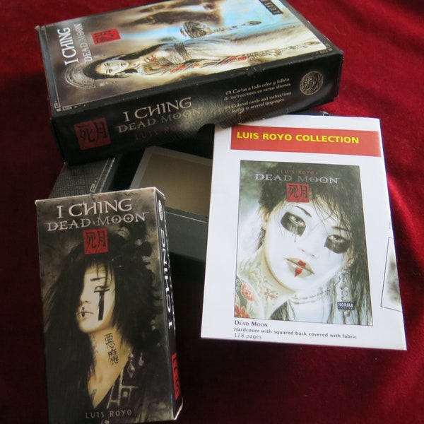Luis Royo I Ching Dead Moon tarot Luxury box set -Gothic art -Dark oracle-Dark Academia tarot - Japanese dark goth geisha-Gothic Fantasy Art