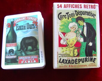 Retro French Advertising Playing Cards – 54 Affiches Rétro – France Cartes Grimaud 1991