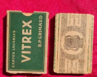Antique Vitrex Playing Cards – B.P. Grimaud, 1940s French Washable Deck