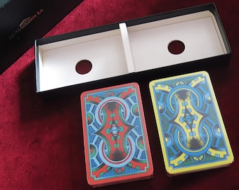 Corporate Gift Playing Cards Set - 60s - Pont-à-Mousson 2 Decks Box