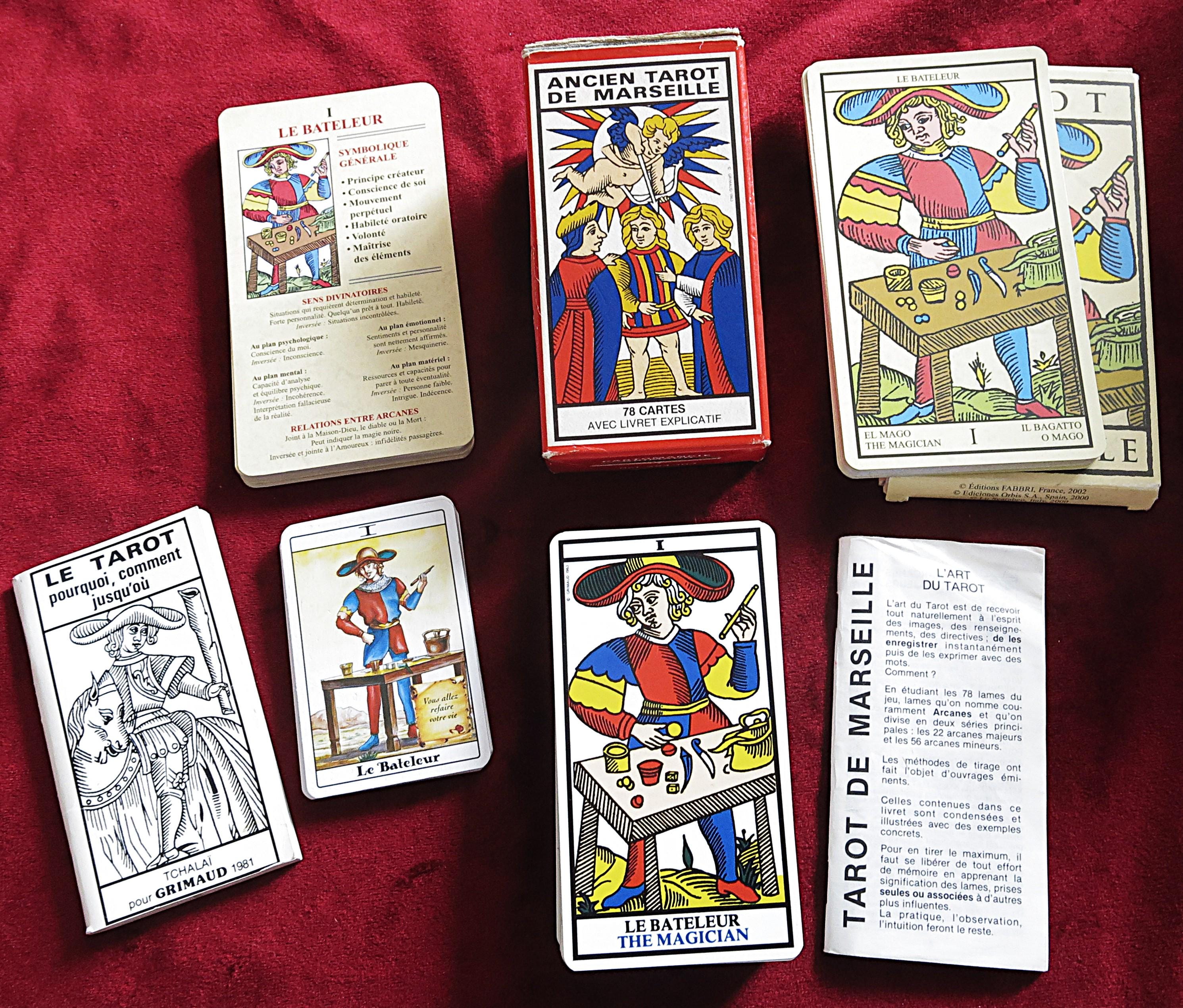 Marseille Vintage Tarots Set 4 Decks + Tchalai Booklet - Etsy