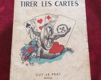 Vintage francuska książka kartomacyjna z 1946 r. - Le Nouvel Art de Tirer les Cartes