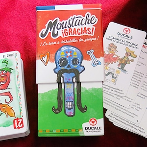 Das mexikanische Tarot: Moustache Gracias - Ausgefallenes Kartenspiel zum Spielen unter Freunden - Brettspiel made in France -