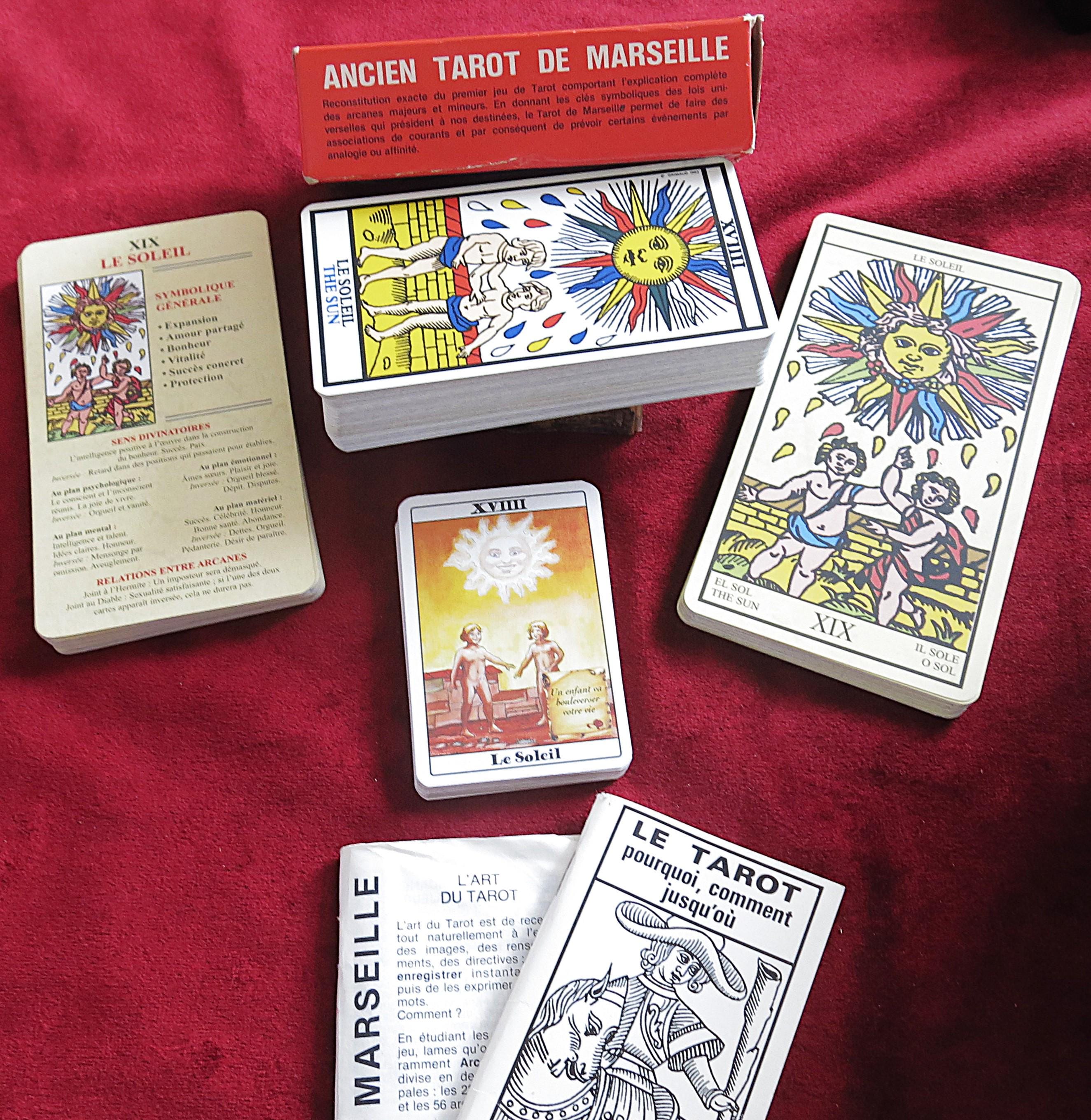 Marseille Vintage Tarots Set 4 Decks + Tchalai Booklet - Etsy