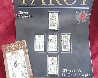 Egyptische tarot + Gids - Egypte Themakaarten uit vintage magazine
