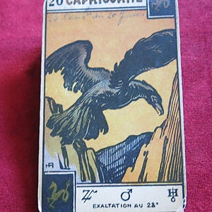 vintage 1924 Georges Muchery - Carte du zodiaque 1ère édition - CAPRICORNE